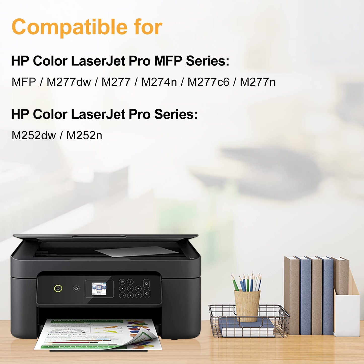 LeciRoba 201X CF400X for HP 201X 201A CF400X CF400A CF401X CF401A CF402X CF402A CF403X CF403A Toner Cartridges, for HP Color Laserjet Pro M252dw M252n, MFP M277dw M277 M274n M277c6 M277n (5-Pack)