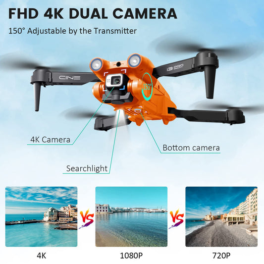 Mingfuxin Foldable Drone with Camera for Beginners, RC Quadcopter Drone with App WIFI FPV Live Video, Altitude Hold, Headless Mode One-Key Take-off Landing for Adults Kids