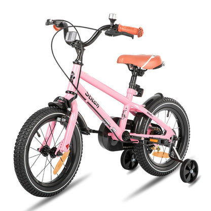 The STITCH 16-inch children's bike for 5-7 year old boys, 16-inch bike for boys with training wheels, Pink.