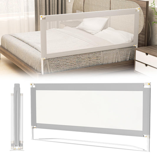 Daromigo 180 cm bed rail, foldable bed guardrail, adjustable height 68-95cm, baby bed guardrail for parents' beds and children's beds.