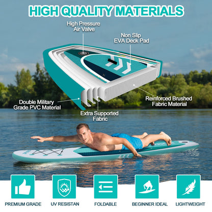 SUP Board, Inflatable Stand Up Paddling Board Set Wide Stable Design 320×84×15cm/335x84x15cm up to 200KG with Complete Accessories, Stand Up Paddle Board Surfboard for Kids & Adults