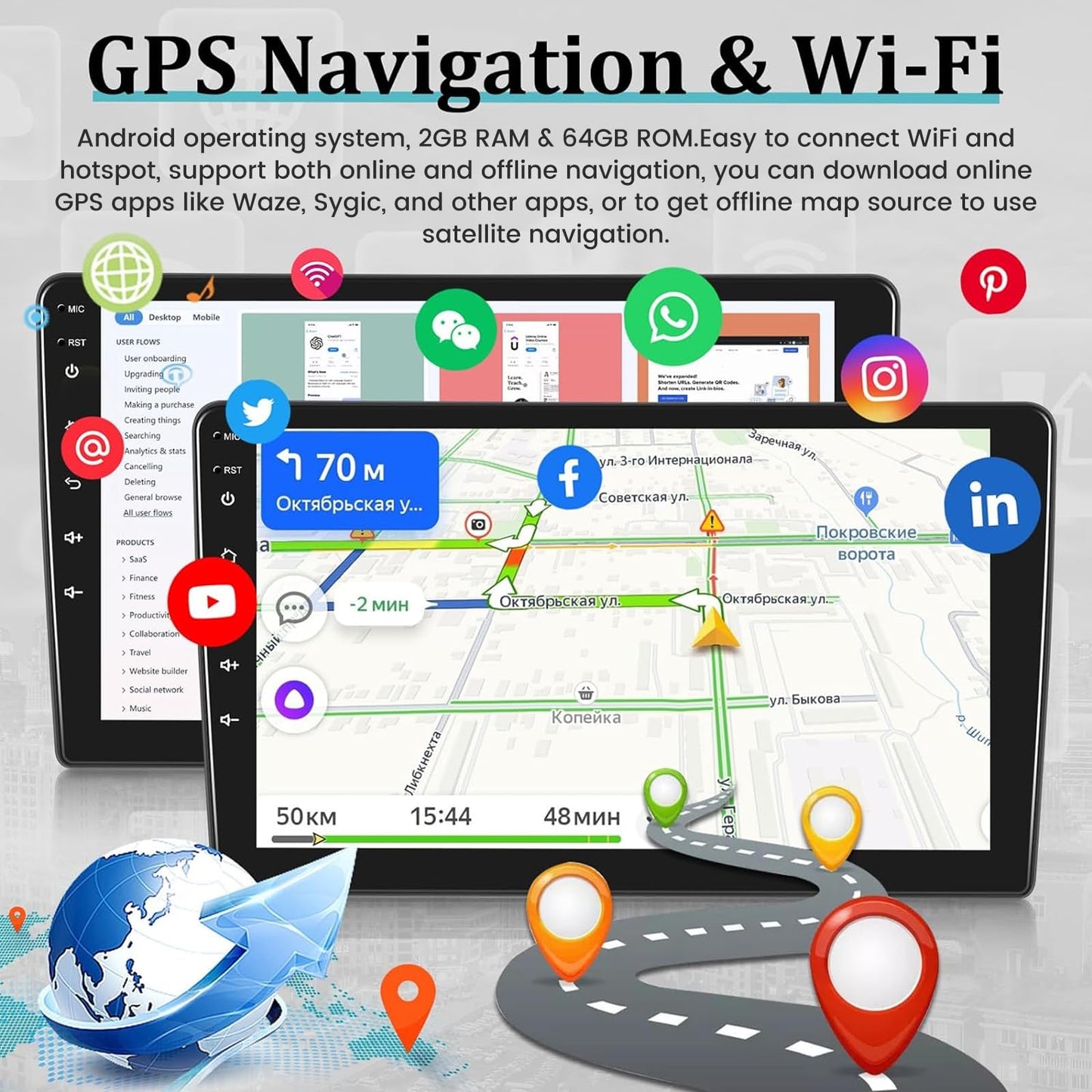 Android car radio for Opel Zafira/Opel Astra 2005-2014 with DSP sound, wireless Apple Carplay and Android Auto/GPS/WiFi/SWC + AHD rear view camera and microphone [2+32G]