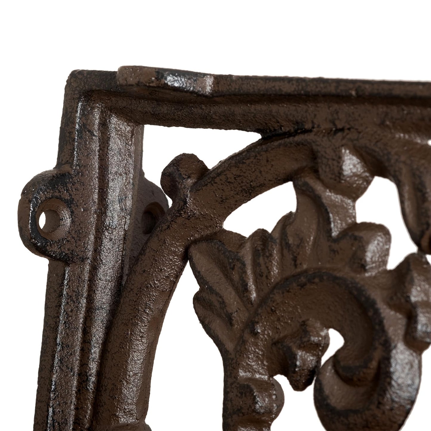 Corner bracket 22 x 33 cm Wall mount Bookshelf bracket Shelf holder set Cast iron Andalusian Antique style Moritz BB-131-BR