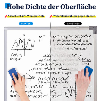 maxtek Flipchart stand, 90x60cm flipcharts whiteboard, aluminum frame hooks move flipchart paper, magnetic writable height adjustable, eraser, markers and magnets.