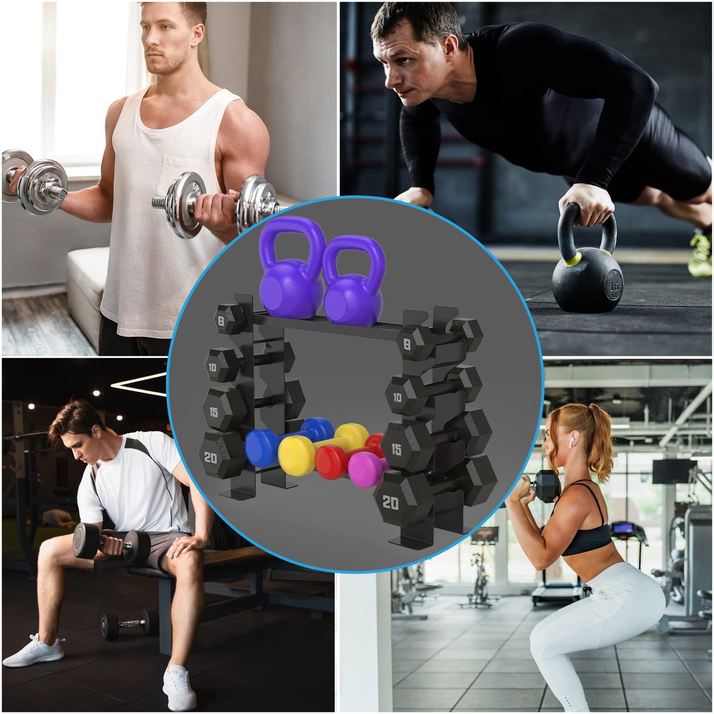 WINNOW Dumbbell Stand Home Gym Dumbbell Rack Dumbbell Holder Multilayer Weight Stand