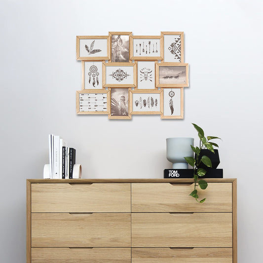 Photo collage - Wood - 12 photos - Beige - Atmosphera interior designer