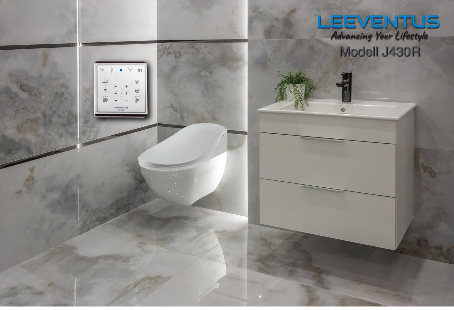 LEEVENTUS - J430R - Long Version - New Model! - Special Offer - With Remote Control - bidet high-quality shower toilet attachment Made in Korea Intimate care electric bidet shower toilet Japan bidet toilet