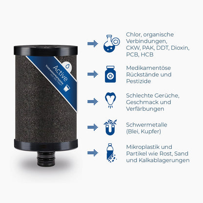 Alb filter active undercounter complete set quick-release stainless steel natural