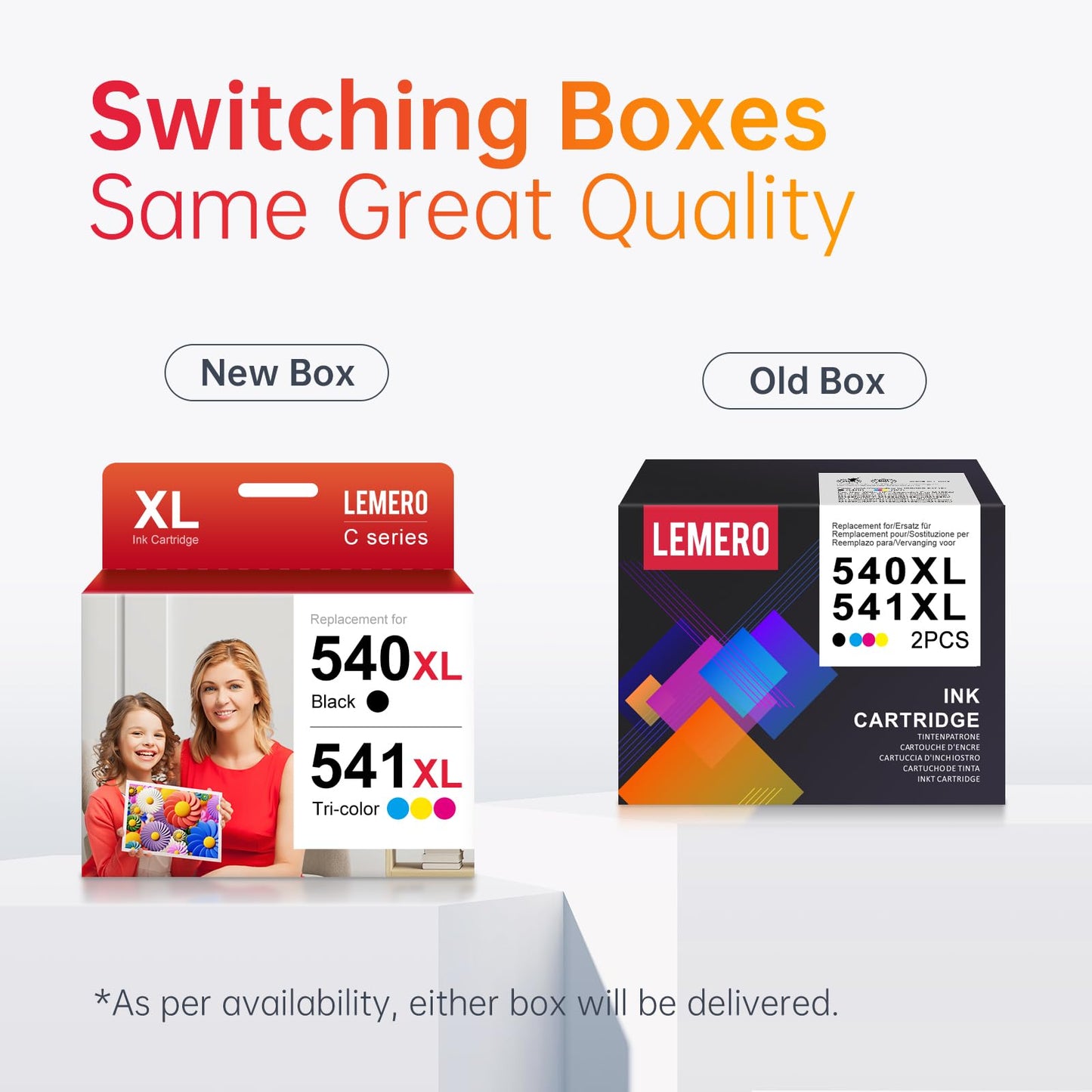 Lemero 540XL 541XL cartridges compatible with Canon printer cartridges 540 541 XL multipack PG-540 CL-541 for Canon Pixma TS5150 TS5151 MG3650S MG3650 MG3150 MG3250 MG3550 MG3600 (Black/Color, 2-Pack)