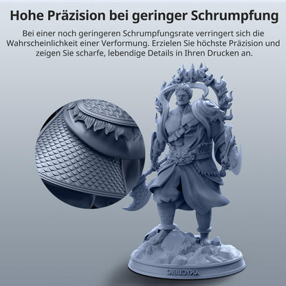 ANYCUBIC ABS-Like Resin Pro 2 3D Printer Resin with increased strength and toughness, Low shrinkage, High precision 405 nm UV curing resin for all Resin 3D Printers, Grey+Translucent, 2pcs.