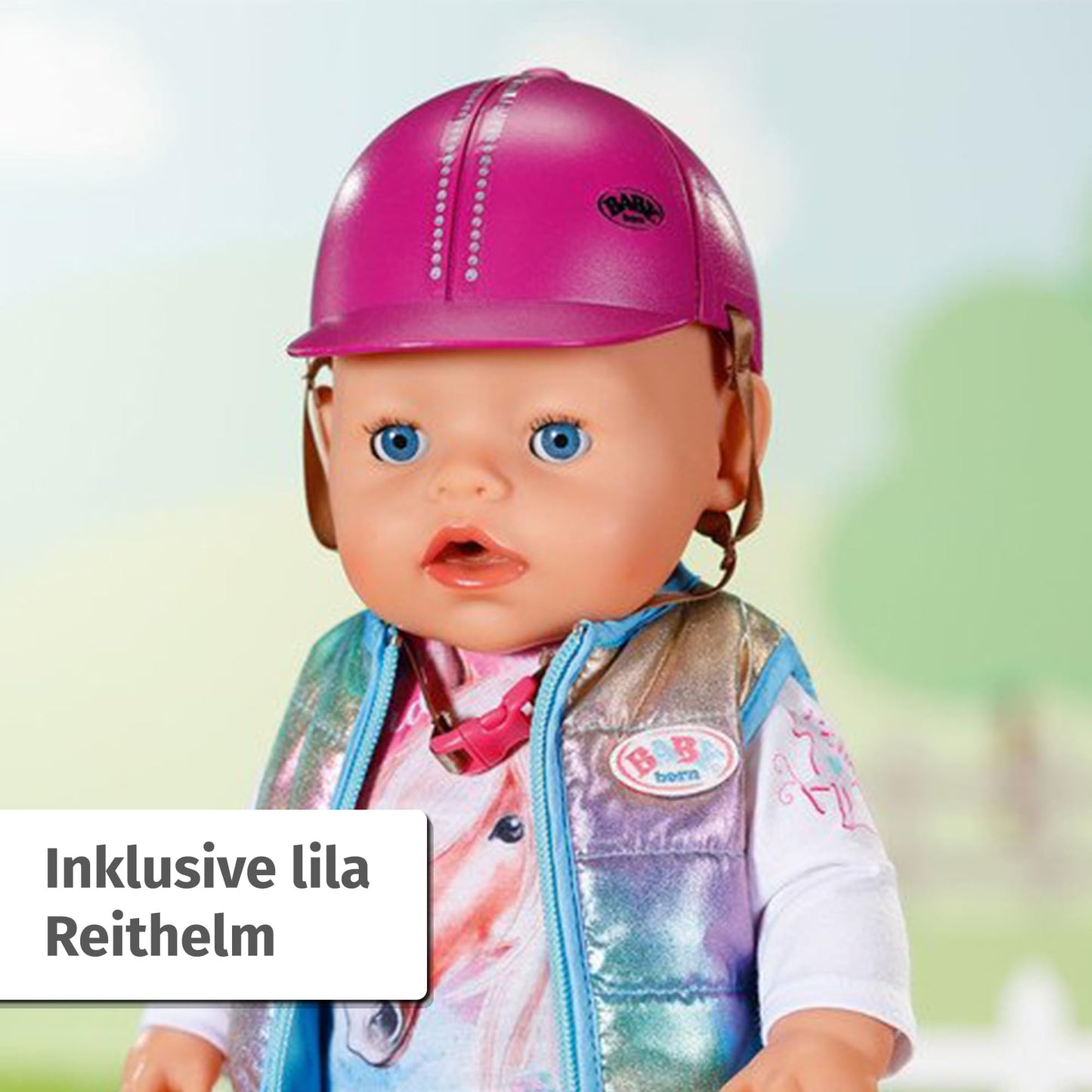 BABY born Deluxe Rider Outfit with pants, boots and helmet for 43 cm dolls, 836194 Zapf Creation.