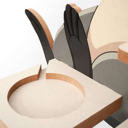 "Washbear" shelf suitable for Toniebox and Tonies including 40 metal plates for flexible attachment of the Tonie figures.