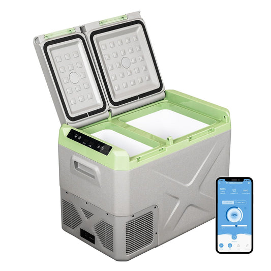 Alpicool XD45 30.3L compressor cooler 12V portable fridge electric freezer small freezer for car camping, truck, boat, and outlet with USB port