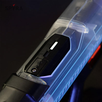 SpyraGO Water Gun Electronic Automatic Premium Water Gun 9 Meter Range LED Display Fast Charging Summer Toy for Kids and Adults (Clear)