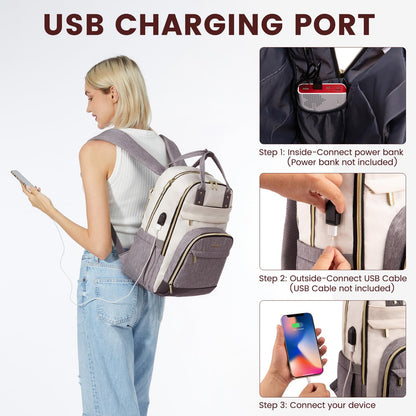 LOVEVOOK backpack for women, laptop backpack, 17 inch school backpack for girls, waterproof travel backpack for teenagers, anti-theft school bag for boys. Perfect for school, work, and travel. Lightweight and durable.