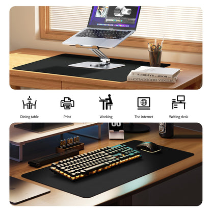 BUBM Desk Pad 120x60cm, Premium Leather Mouse Pad, Non-Slip Table Pad Writing Pad, Multifunctional Office Mousepad Desk Accessory for Office & Home Office (Black)