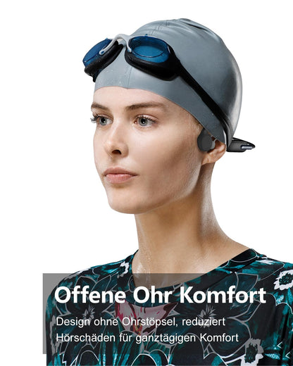 Swimming headphones, bone conduction Bluetooth 5.3, sports 32G storage, IPX8 waterproof, underwater with MP3 player, open ear for running.