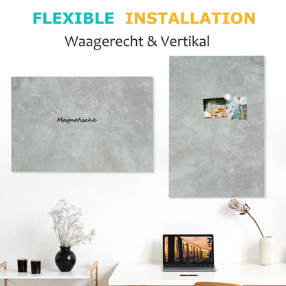 DOLLAR BOSS Magnetic Whiteboard, 50 x 70cm hanging magnet board, Magnetic Memo Board with 4 magnets and 2 markers.