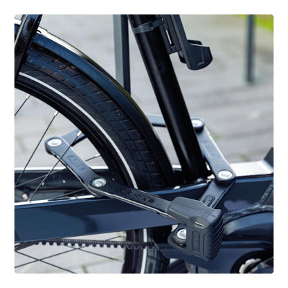 ABUS folding lock Bordo Granit 6500K with SH lock holder - bike lock with XPlus cylinder for high manipulation protection - ABUS security level 15 - length 120 cm, black.