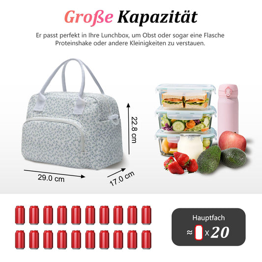 AOTM small cooler bag for women men, 12L large lunch bag insulated adjustable shoulder straps, foldable mini cooler box for men women, insulated bag for work picnic on the go.