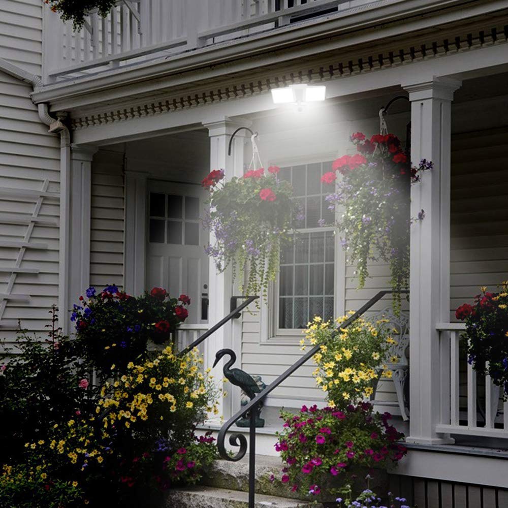 Depuley 20W LED Floodlight with Motion Sensor Outdoor, Super Bright Outdoor Spotlight adjustable, IP65 Waterproof, 1600LM, 6000K Daylight White, LED Outdoor Floodlight for Garden Garage Entrance