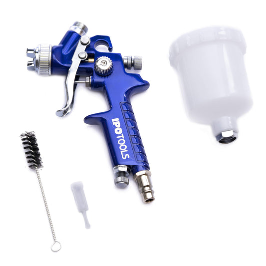Ipotools Mini HVLP Paint Spray Gun 1.0mm Nozzle - H2000 Professional Paint Spray System Spray Gun with 125ml Plastic Cup and Stainless Steel Nozzle 1.0mm