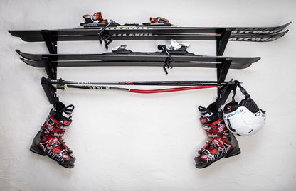 4boarder SKIBLE Wall Mount for Ski | Longboard | Skateboard | Snowboard | Pennyboard | Hoverboard | Wakeboard | E-Electric Longboard | Fishing | Fishing Rods | Surfskate (3-Fold)