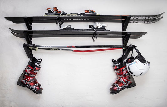 4boarder SKIBLE Wall Mount for Ski | Longboard | Skateboard | Snowboard | Pennyboard | Hoverboard | Wakeboard | E-Electric Longboard | Fishing | Fishing Rods | Surfskate (3-Fold)