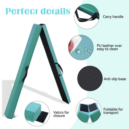 SportBob balance beam children's balance beam foldable beam gymnastics 240cm PU leather balance beam for home balancing beam Balance Beam Training Beam for children, fitness/training/gymnastics