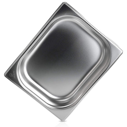 jokobela GN Container SET :: GN 1/2 65mm, 1x perforated, 1x non-perforated :: Compatible with Gaggenau/Miele/Siemens/AEG/Electrolux steam ovens (Heat-resistant, stainless steel, Dishwasher safe)