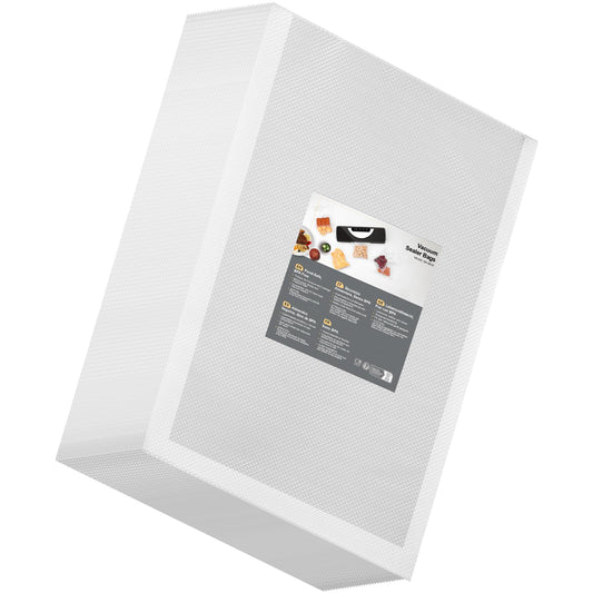 Vacuum bags 100 bags 28x40cm, professional vacuum sealing film bags for vacuum sealers & food storage & sous vide suitable, freezer bags BPA-free & tear-resistant.
