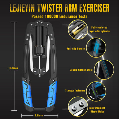 Power Twister LEJIEYIN Exercise Equipment Chest Adjustable 10-200kg Hydraulic Arm Twister Chest Trainer Upper Body Training Device Workout Shoulder-Chest Trainer Fitness at Home for Women & Men