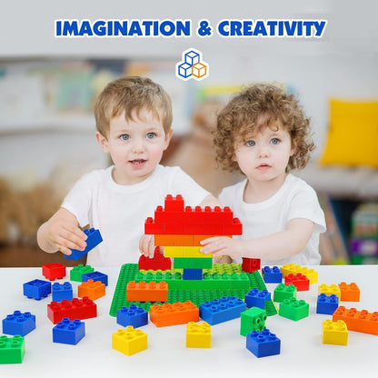 Large building plate compatible with all leading brands. Classic baseplate for large building sets. 38*38cm plate set for creative preschool toys. 2PCS Gray.