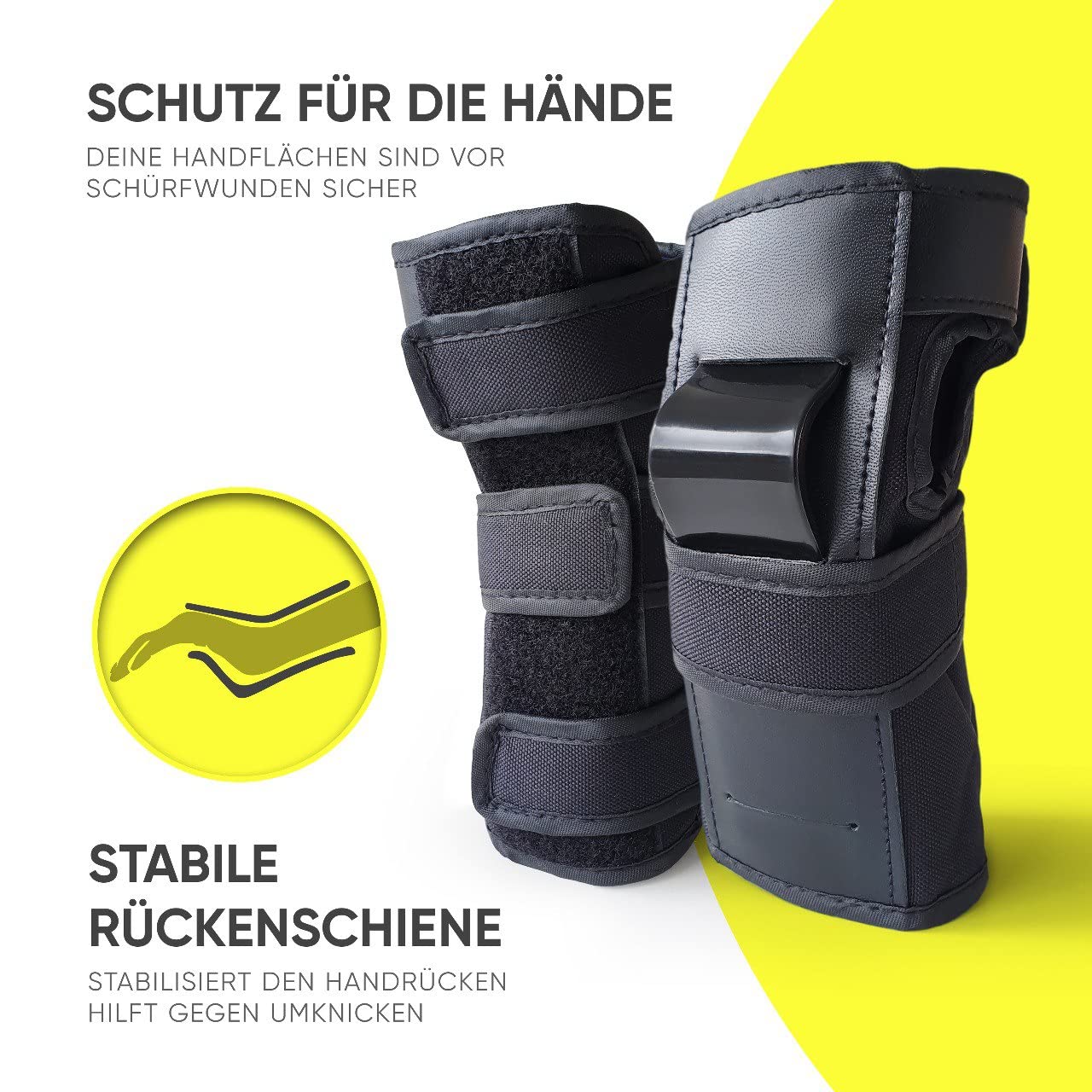Liebkern Skate Protectors Set for adults & children [unisex] - Ideal for inline skating, skateboard, scooter - Adult inline skate knee pads Adult skate pads Adult protector set