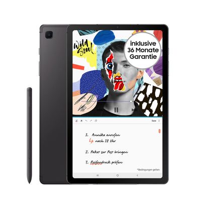 Samsung Galaxy Tab S6 Lite (2022), 10.4-inch TFT display, 64GB storage, WiFi, Android tablet with S Pen, Oxford Gray, includes 36-month manufacturer warranty.
