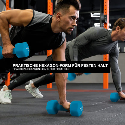 Body & Mind® Dumbbells 2-pack Neoprene Gym Dumbbells; Effective strength training with various weights; Fitness workout for home.