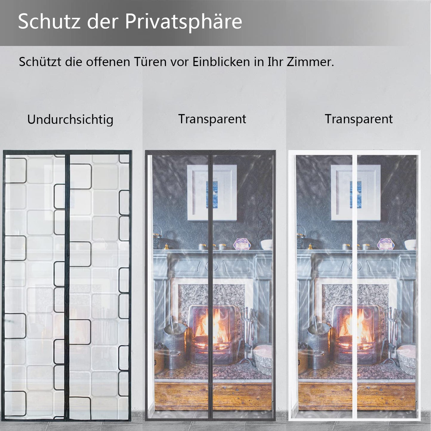 Thermal curtain 90x200cm, magnetic thermal curtain for doors, cold protection and heat retention in winter, ideal for use with air conditioning in summer, easy adhesive installation without drilling.
