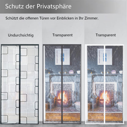 Thermal curtain 90x200cm, magnetic thermal curtain for doors, cold protection and heat retention in winter, ideal for use with air conditioning in summer, easy adhesive installation without drilling.