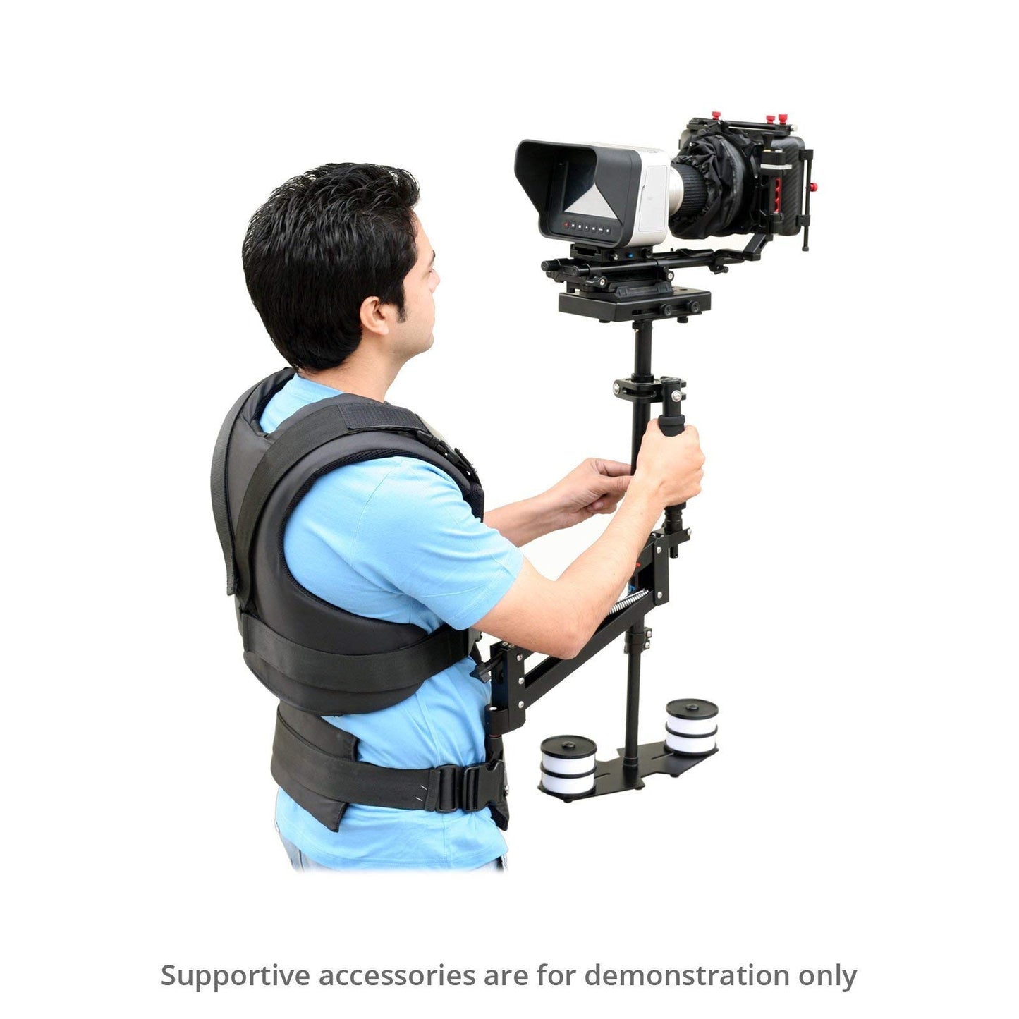FLYCAM 5000 Video Camera Stabilizer with Comfort Arm and Steadycam Vest + FREE Table Clamp | Stabilization System for DSLR Camcorders up to 5kg/11lbs (FLCM-CMFT-KIT)