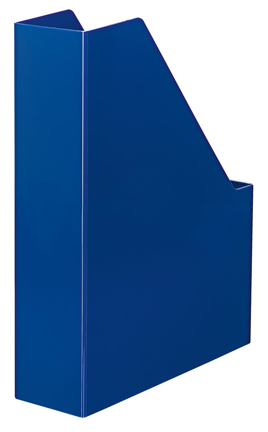 HAN i-Line standing file - 2 pieces, elegant, modern high-end standing file for magazines, folders, and documents up to A4/C4 size, blue, 16501-14.