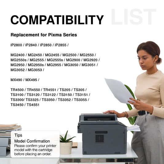 Economink printer cartridges 545 PG-545 XL Compatible for Canon 545, 545 XL Black for Pixma TR4551, TS3350, TR4550, TS3151, MG2555s, TS3450, MX495, MG2550s, MG2550