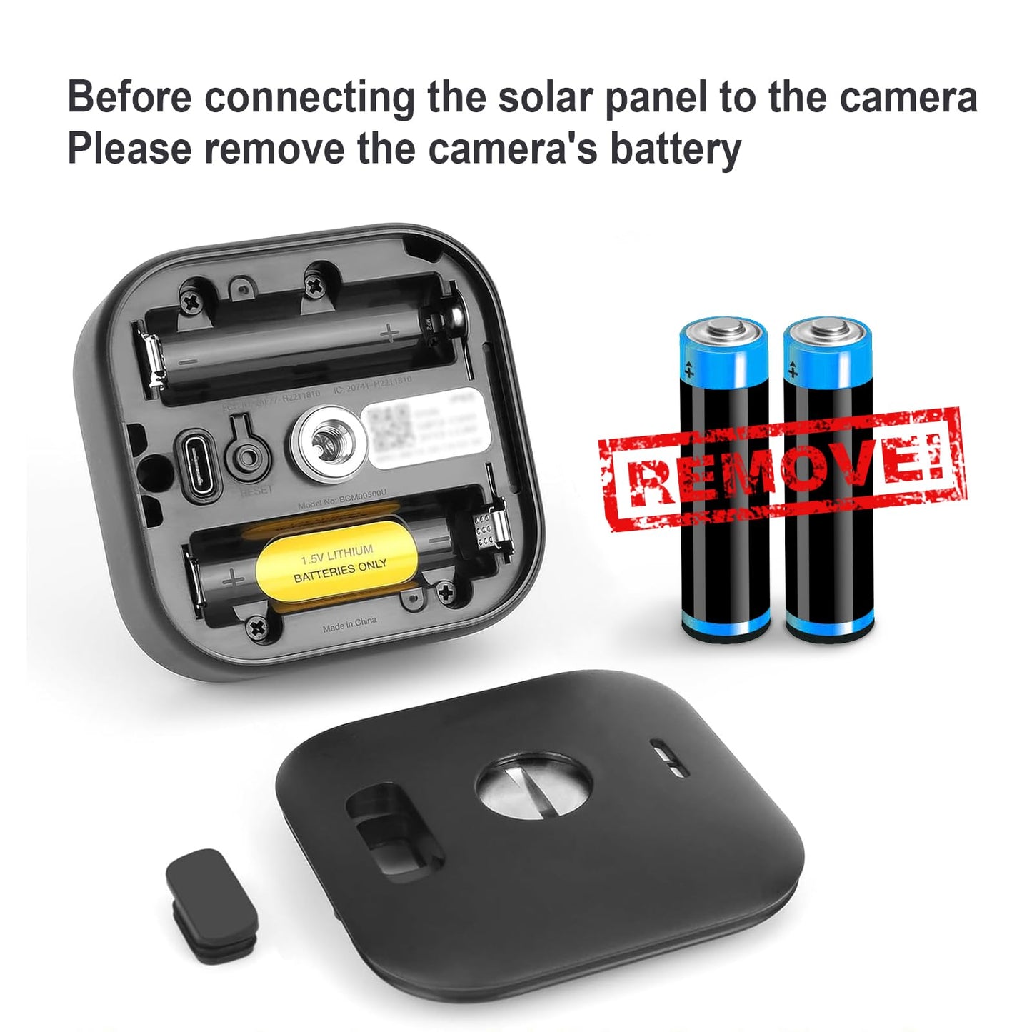 YCTechLife 4W Solar Panel for Blink Outdoor Camera (4th Gen), solar charger with rubber plug, IP65 waterproof, 13.12ft cable, 2 pack.