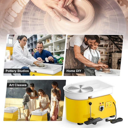 VAYOTOY Electric Pottery Wheel Machine 25CM 350W Ceramic Clay Machine Professional Pottery Wheel Molding Machine with Pottery Tools for Adults, Pottery Beginners, Pottery Studio