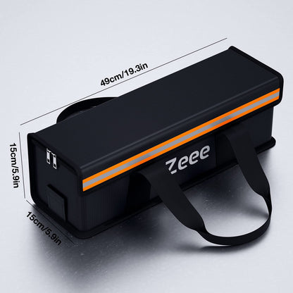 Zeee E-Bike Battery Bag Fireproof Explosion-Proof Bag Lipo Safe Bag for large batteries, large security box Easy storage & transport of batteries (2 pieces - 19.3 * 5.9 * 5.9 inches)