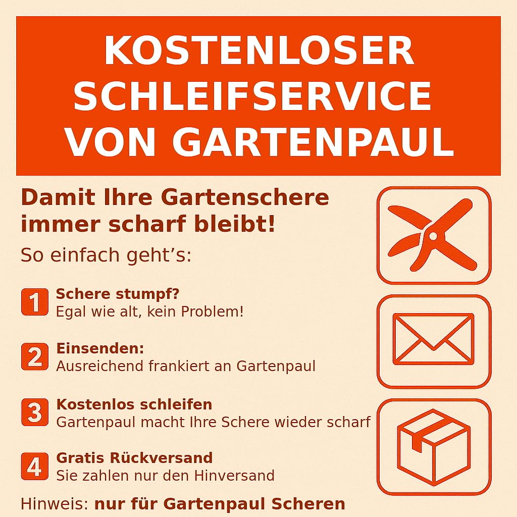 GARDENPAUL Ratchet 2.0 with Sharpener, Anvil Hybrid Ratchet & Garden Scissors SK5 Blade, Professional Garden Tool as Tree Pruner Branch Cutter Garden Ratchet Scissors Rose Scissors Herb Scissors Harvest Scissors