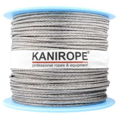 Kanirope® Dyneema Rope PRO 1mm 100m Silver 12-strand braided SK78 pre-stretched coated