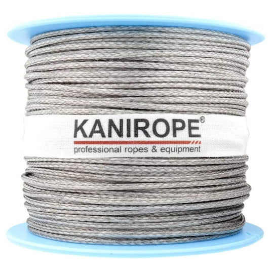 Kanirope® Dyneema Rope PRO 1mm 100m Silver 12-strand braided SK78 pre-stretched coated