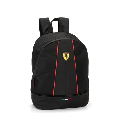 Franco Cosimo Panini Ferrari - Backpack for middle, high school, and elementary school, with large compartments in the middle with zipper and adjustable shoulder straps, 28 x 40 x 15.5 cm, Black
