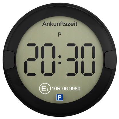 OOONO P-DISC NO2 - Electronic parking disc with approval for the car - Automatic digital parking disc electrically approved by the KBA according to the Road Traffic Act (StVO) - Electric parking clock approved for the car