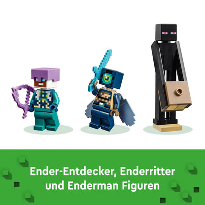 LEGO Minecraft The Ender Dragon and the End Ship - Interactive toy with boat, dragon, and 3 figures, including an Enderman - Creative gamer gift for boys & girls 8+ years old - 21264